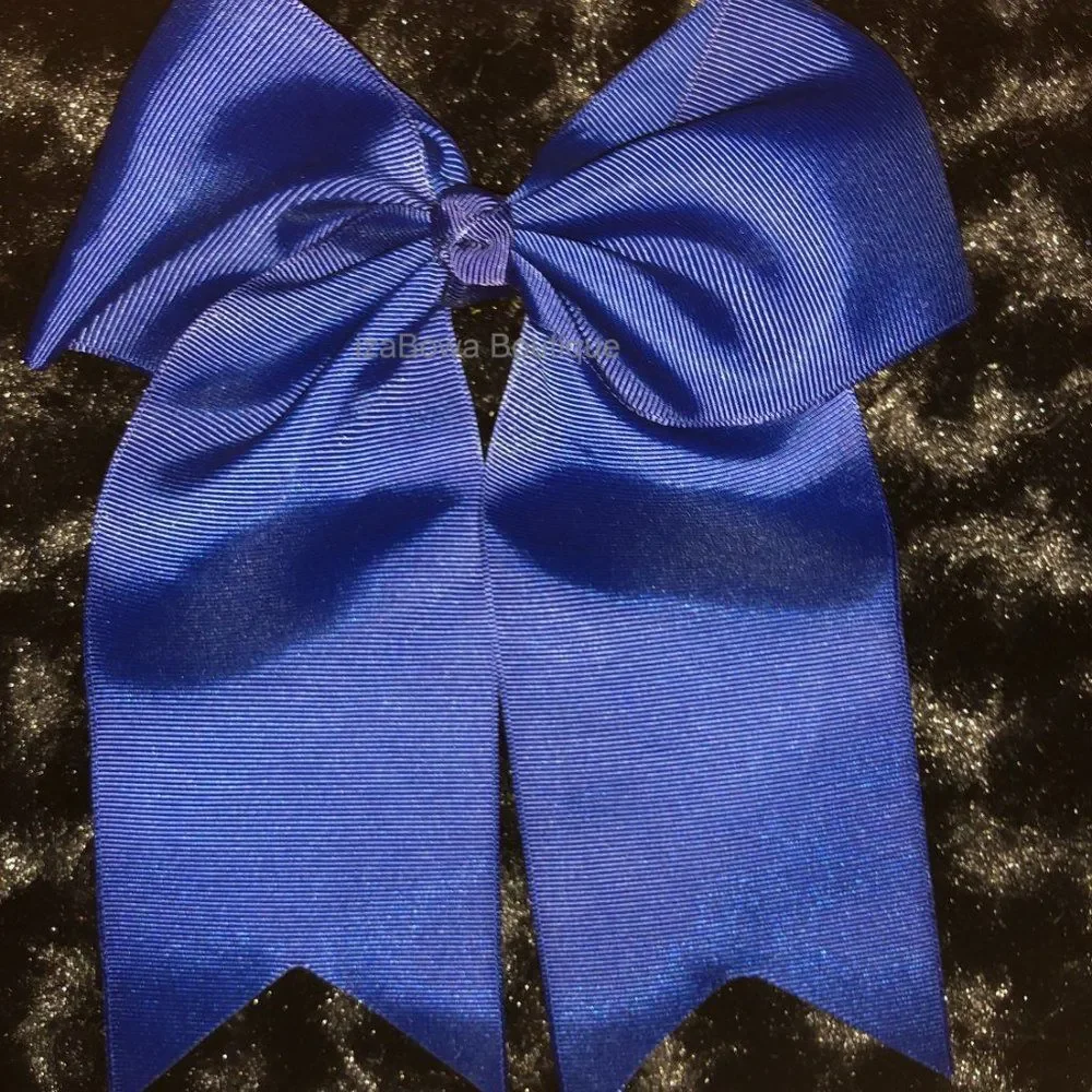 ****  Navy Blue Solid Cheer Bow  5B2347  Handmade NWT Boutique